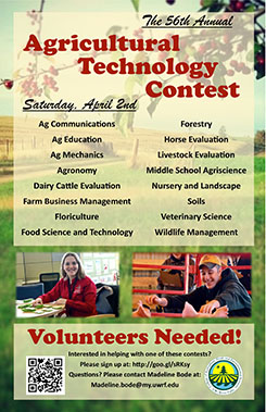Poster promoting the 2016 Ag Technology Contest